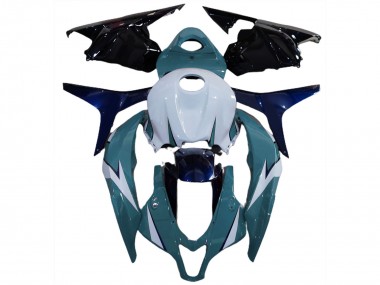 Affordable 2009-2012 Honda CBR600RR Motorcycle Fairing Kits - White Blue Glossy Black