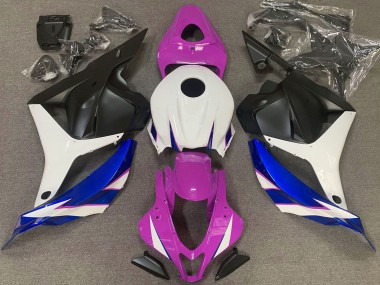 Affordable 2009-2012 Honda CBR600RR Motorcycle Fairings - White Pink Blue Matte Black