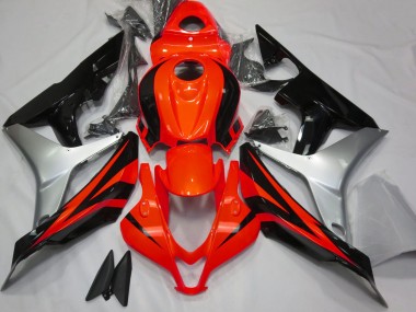 Affordable 2007-2008 Honda CBR600RR Motorcycle Fairing - Silver Red Glossy Black OEM Style