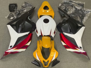 Affordable 2009-2012 Honda CBR600RR Motorcycle Fairings - White Red Yellow Matte Black