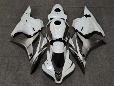 Affordable 2009-2012 Honda CBR600RR Motorcycle Fairings - White Silver Glossy Black