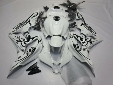 Affordable 2007-2008 Honda CBR600RR Motorcycle Fairings - White Black