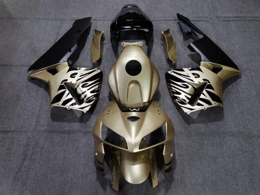 Affordable 2005-2006 Honda CBR600RR Motorcycle Fairings - Gold Black White