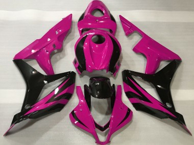 Affordable 2007-2008 Honda CBR600RR Motorcycle Fairing - Pink Glossy Black OEM Style