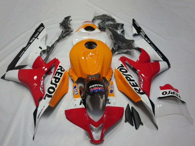 2007-2008 Honda CBR600RR Motorcycle Fairings - Orange White Red Glossy Black Repsol