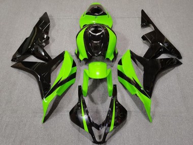 Affordable 2007-2008 Honda CBR600RR Motorcycle Fairing - Green Glossy Black