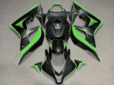 Affordable 2007-2008 Honda CBR600RR Motorcycle Fairing - Green Matte Black