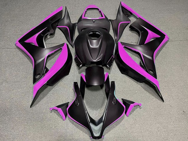 2007-2008 Honda CBR600RR Motorcycle Fairings - Pink Matte Black