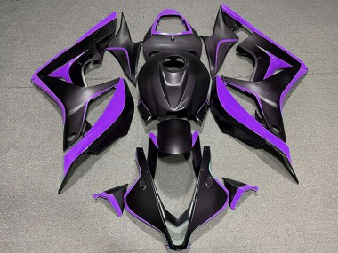 Affordable 2007-2008 Honda CBR600RR Motorcycle Fairings - Purple Matte Black