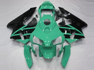 Affordable 2003-2004 Honda CBR600RR Motorcycle Fairings - Mint Green Glossy Black