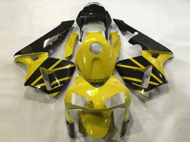 Affordable 2003-2004 Honda CBR600RR Motorcycle Fairings - Mustard Yellow Glossy Black