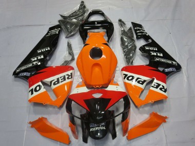 Affordable 2005-2006 Honda CBR600RR Motorcycle Fairings - Orange Red White Black Repsol OEM Style