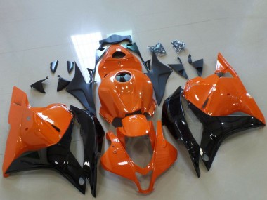 Affordable 2009-2012 Honda CBR600RR Motorcycle Fairings - Orange Glossy Black