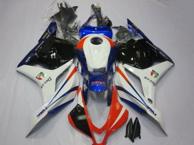 Affordable 2009-2012 Honda CBR600RR Motorcycle Fairings - White Blue Red Glossy Black