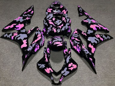 Affordable 2007-2008 Honda CBR600RR Motorcycle Fairings - Pink Grey Camouflage