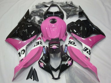 Affordable 2009-2012 Honda CBR600RR Motorcycle Fairings - Pink White Glossy Black Repsol