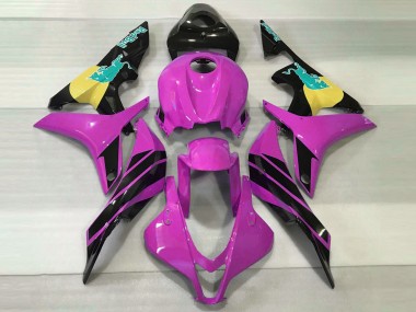 Affordable 2007-2008 Honda CBR600RR Motorcycle Fairings - Pink Yellow Glossy Black Blue Bull