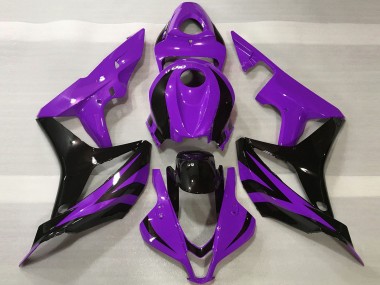 Affordable 2007-2008 Honda CBR600RR Motorcycle Fairings - Purple Glossy Black OEM Style