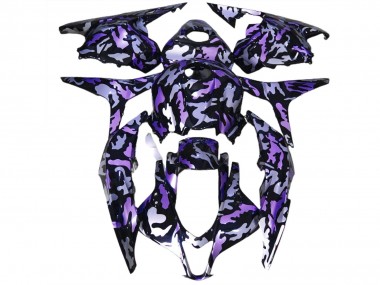 Affordable 2009-2012 Honda CBR600RR Motorcycle Fairing - Purple Silver Camouflage