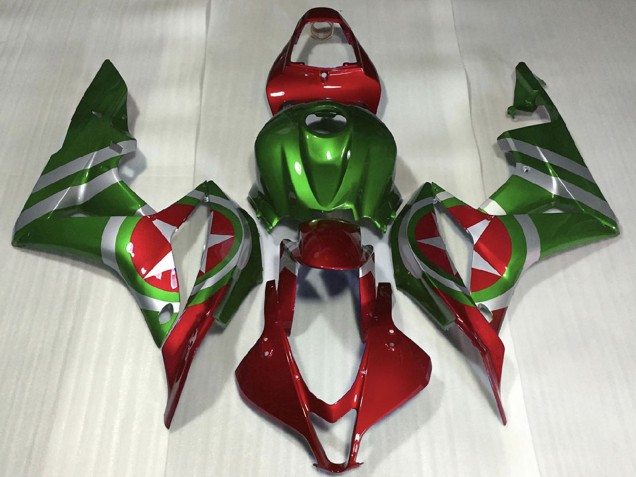 2007-2008 Honda CBR600RR Motorcycle Fairings - Red Green Captain America