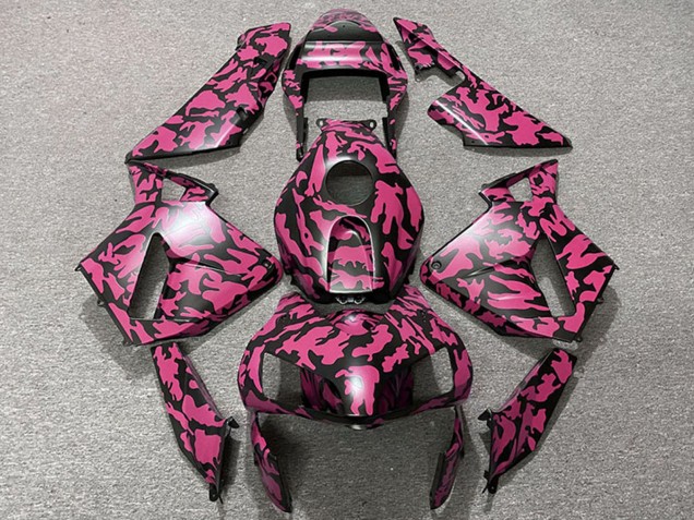 2003-2004 Honda CBR600RR Motorcycle Fairings - Red Black Camouflage