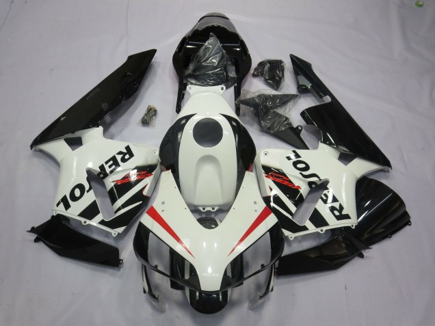 2003-2004 Honda CBR600RR Motorcycle Fairings - White Red Glossy Black Repsol OEM Style