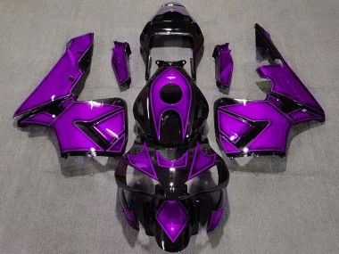 Affordable 2003-2004 Honda CBR600RR Motorcycle Fairings - Purple Glossy Black