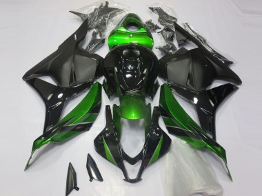 Affordable 2009-2012 Honda CBR600RR Motorcycle Fairings - Green Glossy Black Matte Black