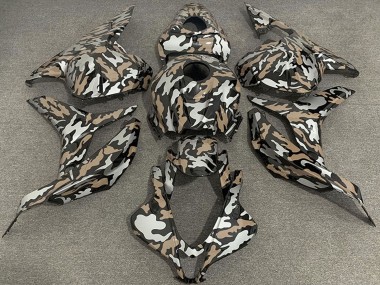 Affordable 2009-2012 Honda CBR600RR Motorcycle Fairings - Tan Silver Camouflage