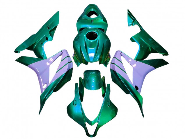 2007-2008 Honda CBR600RR Motorcycle Fairings - Turquoise Green Milky Purple