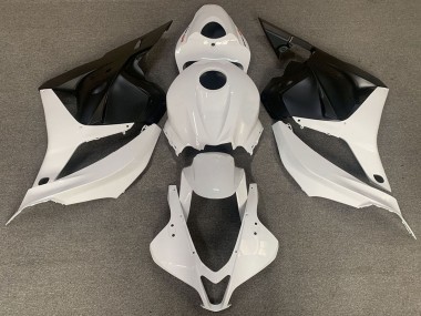 Affordable 2009-2012 Honda CBR600RR Motorcycle Fairings - White Matte Black