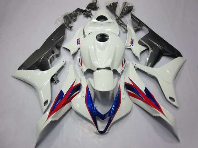 2007-2008 Honda CBR600RR Motorcycle Fairings - White Red Blue HRC
