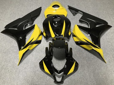 Affordable 2007-2008 Honda CBR600RR Motorcycle Fairings - Yellow Glossy Black Matte Black