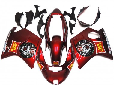 Affordable 1996-2007 Honda CBR1100XX Blackbird Motorcycle Fairings - Red Yellow San Carlo