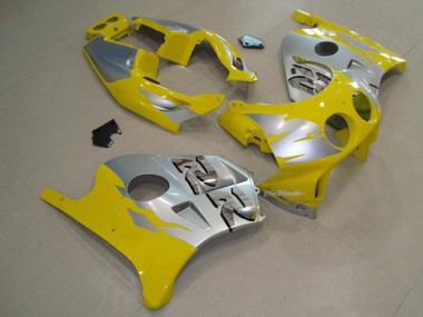 Affordable 1990-1998 Honda CBR250RR Motorcycle Fairings - Silver Yellow