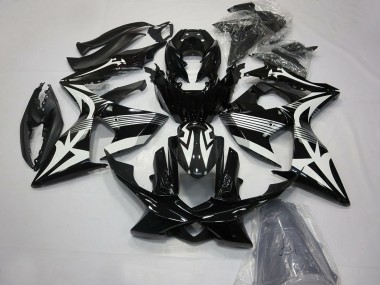 Affordable 2009-2016 Suzuki GSXR 1000 Motorcycle Fairings - Glossy Black and White
