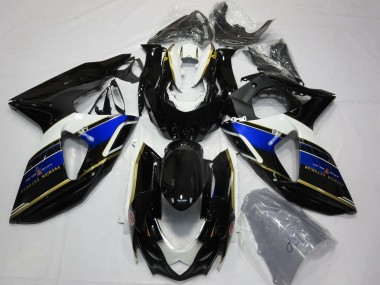 Affordable 2009-2016 Suzuki GSXR 1000 Motorcycle Fairings - Blue White Gold Black