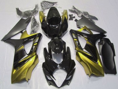Affordable 2007-2008 Suzuki GSXR 1000 Motorcycle Fairings - Glossy Black Yellow