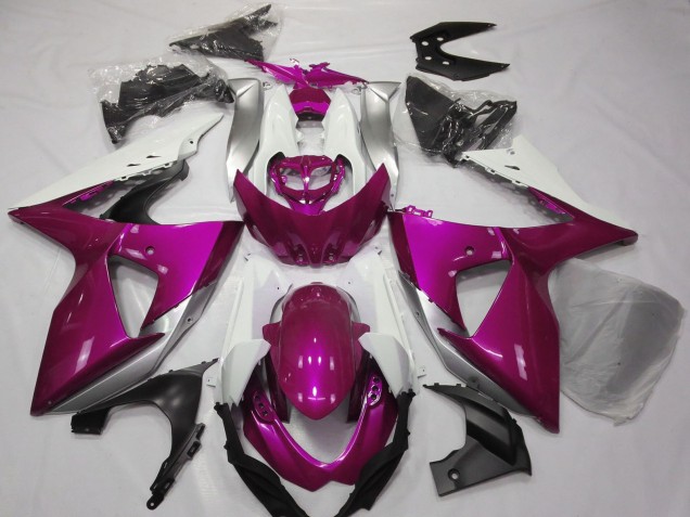 2009-2016 Suzuki GSXR 1000 Motorcycle Fairings - Pink White