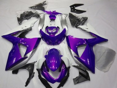 Affordable 2009-2016 Suzuki GSXR 1000 Motorcycle Fairings - Purple White