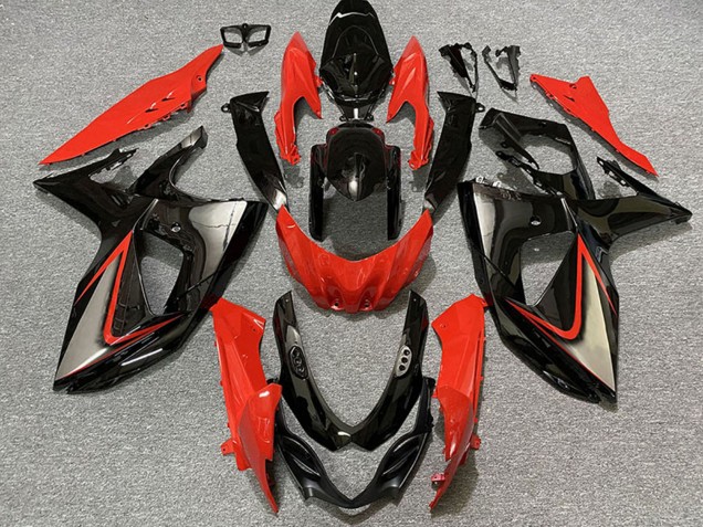 2009-2016 Suzuki GSXR 1000 Motorcycle Fairings - Red Black