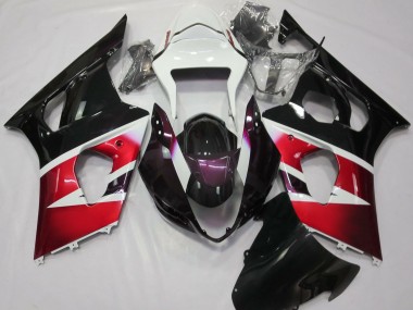 Affordable 2003-2004 Suzuki GSXR 1000 Motorcycle Fairings - Red White Glossy Black