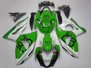 Affordable 2009-2016 Suzuki GSXR 1000 Motorcycle Fairings - White Green Go Fun