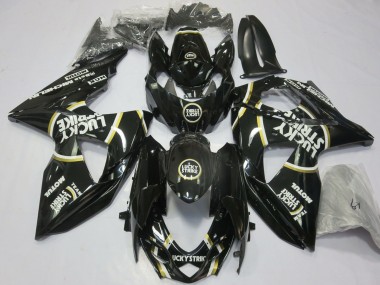 Affordable 2009-2016 Suzuki GSXR 1000 Motorcycle Fairings - Glossy Black Lucky Strike
