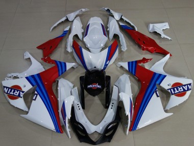 Affordable 2009-2016 Suzuki GSXR 1000 Motorcycle Fairings - White Blue Red Martini