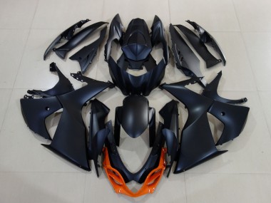 Affordable 2009-2016 Suzuki GSXR 1000 Motorcycle Fairings - Matte Black Orange