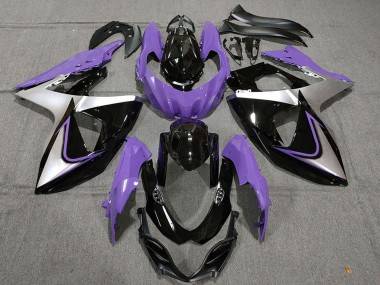 Affordable 2009-2016 Suzuki GSXR 1000 Motorcycle Fairings - Purple Silver Black