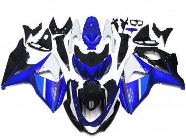 Affordable 2009-2016 Suzuki GSXR 1000 Motorcycle Fairings - White Blue Black