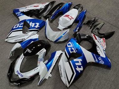 Affordable 2009-2016 Suzuki GSXR 1000 Motorcycle Fairings - White Blue Black Tyco