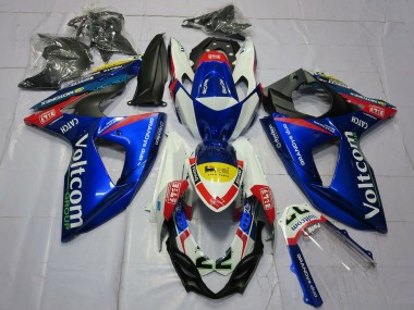 Affordable 2009-2016 Suzuki GSXR 1000 Motorcycle Fairings - White Blue Yellow Red Voltcom 22